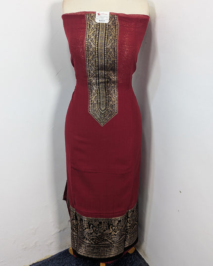 Pure Indian Kani Silk with Moonlight Work 3Pc Unstitched
