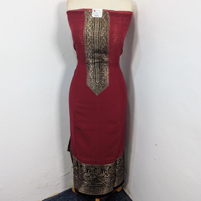Pure Indian Kani Silk with Moonlight Work 3Pc Unstitched