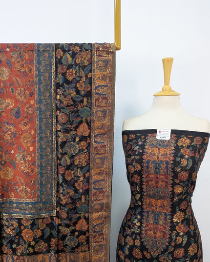 Premium Pure Indian Kani Silk with Zari Work 3Pc Unstitched