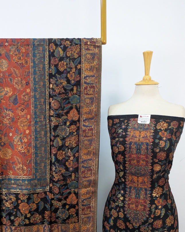 Premium Pure Indian Kani Silk with Zari Work 3Pc Unstitched