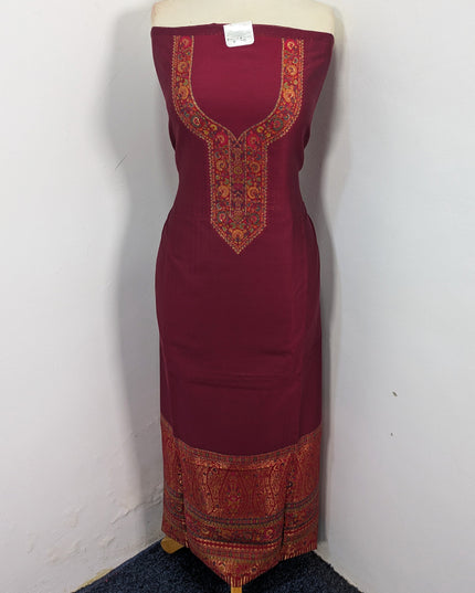 Luxury Pure Indian Kani Silk with Moonlight Work 3Pc Unstitched