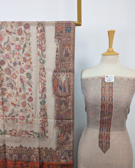 Premium Pure Indian Kani Silk with Moonlight Work 3Pc Unstitched