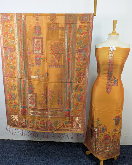 Exclusive Pure Indian Kani Silk with Moonlight Work 3Pc Unstitched