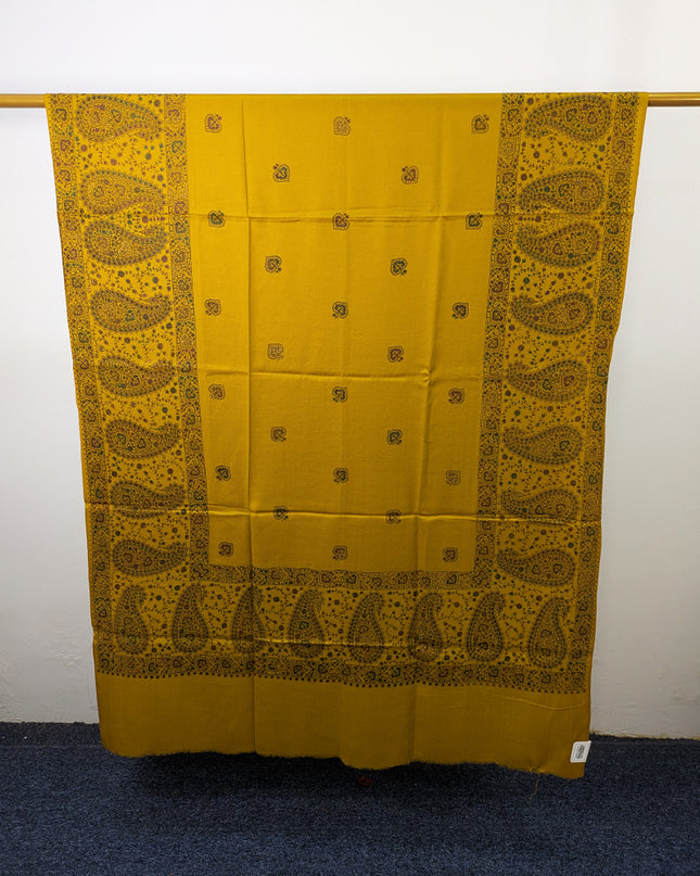 Premium Wool Pashmina with Kashmiri Sui Heavy Border Work Shawl