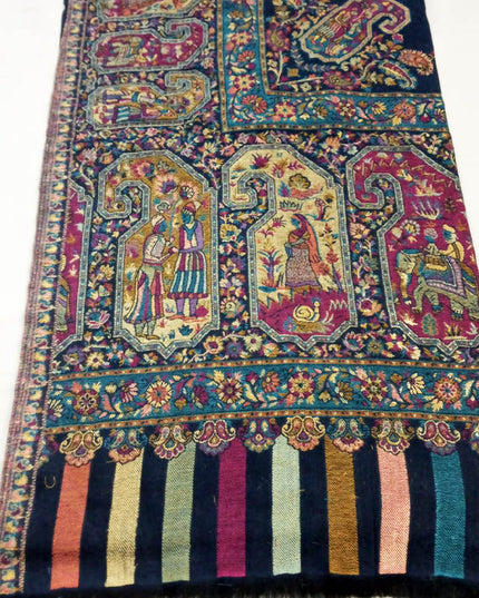 Moonlight + Kani Border Wool Shawl (Ready To Wear)