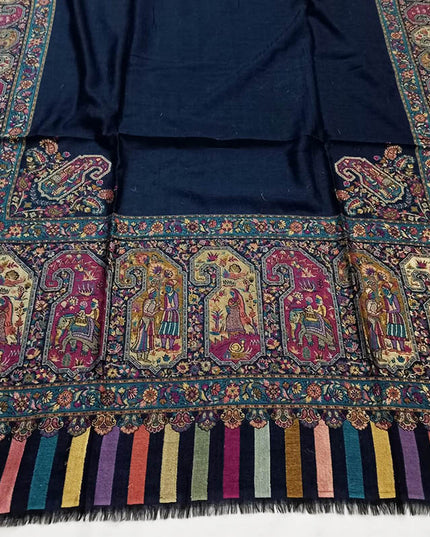 Moonlight + Kani Border Wool Shawl (Ready To Wear)