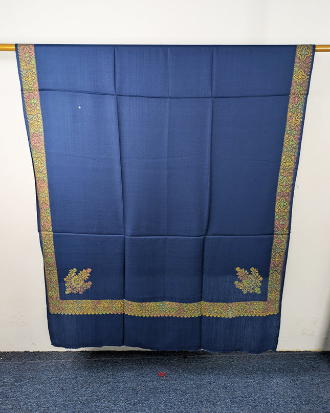 Wool Pashmina with Handmade Kashmiri Sui Heavy Border Work Shawl