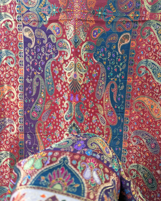 Pure Indian Dola Kani Silk Stroller (Ready To Wear)