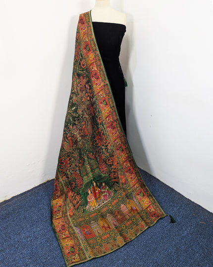 Premium Pure Indian Dola Kani Silk Stroller (Ready To Wear)