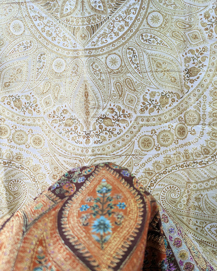 Exclusive Pure Indian Dola Kani Silk Stroller (Ready To Wear)