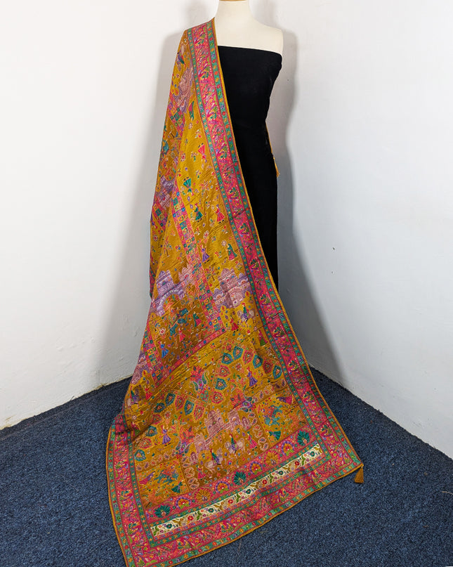 Exquisite Pure Indian Dola Kani Silk Stroller (Ready To Wear)