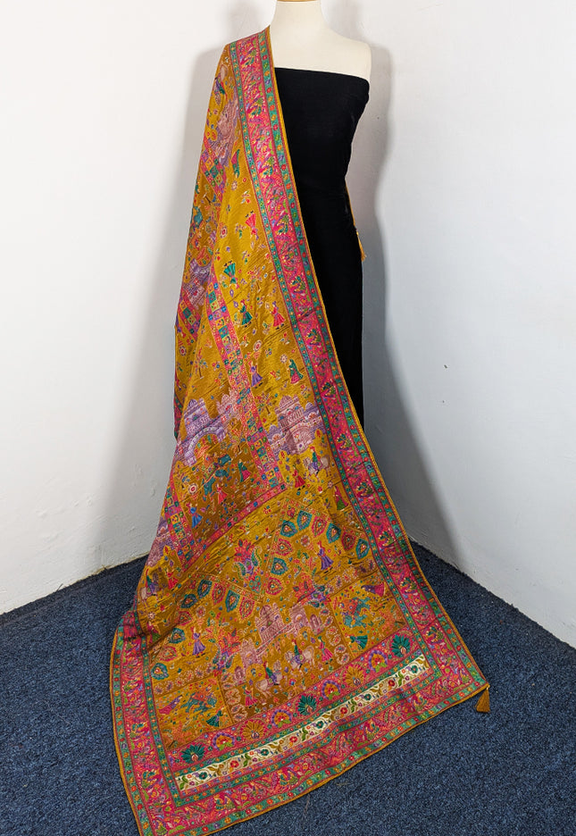 Exquisite Pure Indian Dola Kani Silk Stroller (Ready To Wear)