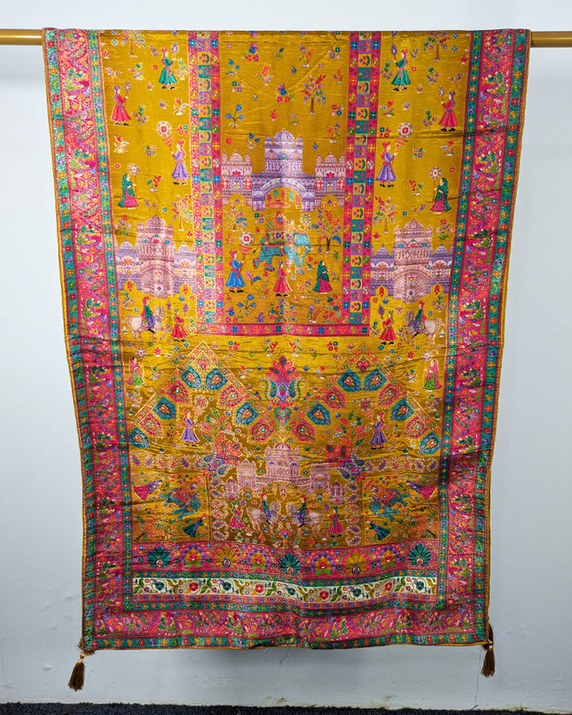 Exquisite Pure Indian Dola Kani Silk Stroller (Ready To Wear)