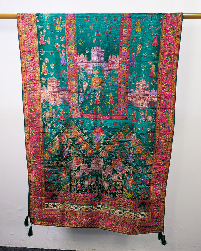 Exquisite Pure Indian Dola Kani Silk Stroller (Ready To Wear)