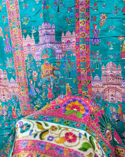 Exquisite Pure Indian Dola Kani Silk Stroller (Ready To Wear)