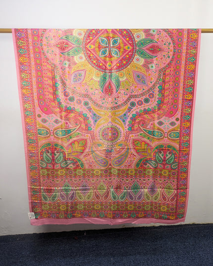 Luxury Pure Indian Dola Kani Silk Shawl - Antique Mughal Medallion