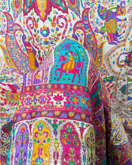 Premium  Indian Dola Kani Silk Shawl (Ready To Wear)