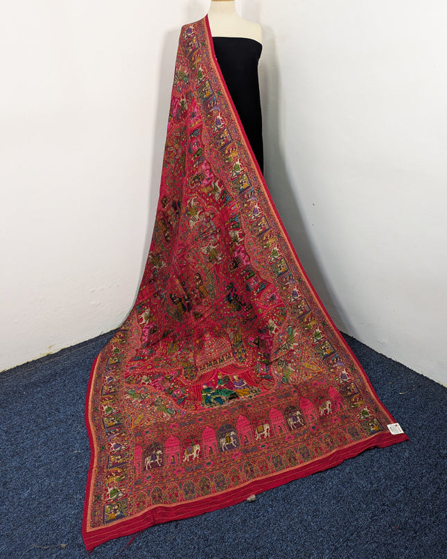 Premium  Indian Dola Kani Silk Shawl (Ready To Wear)