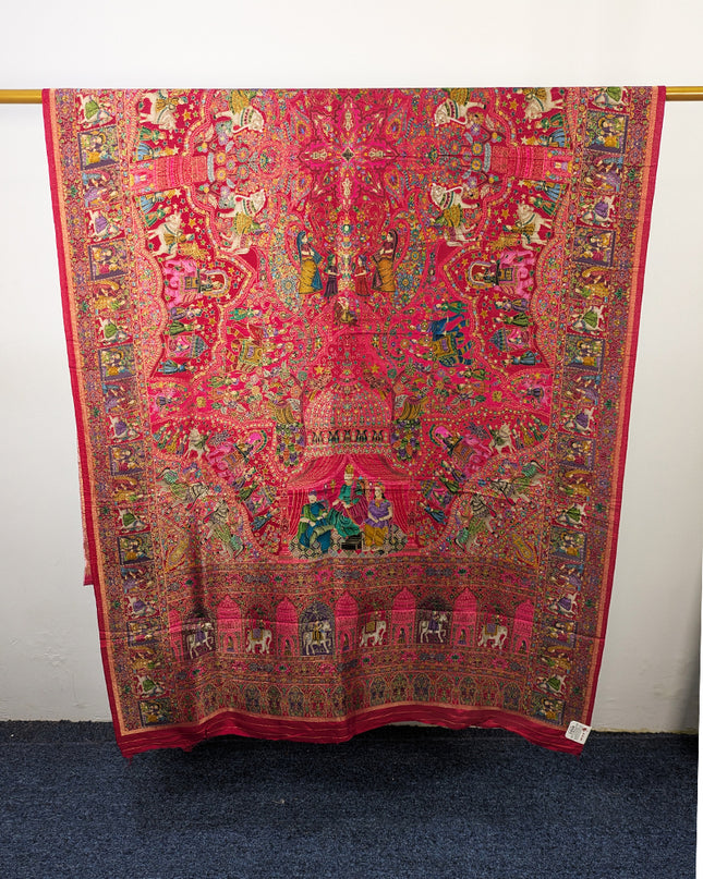 Premium  Indian Dola Kani Silk Shawl (Ready To Wear)