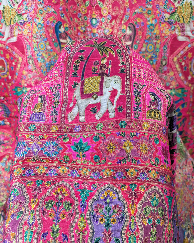 Premium  Indian Dola Kani Silk Shawl (Ready To Wear)