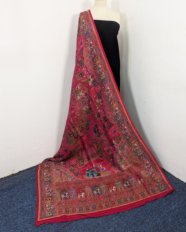 Premium  Indian Dola Kani Silk Shawl (Ready To Wear)