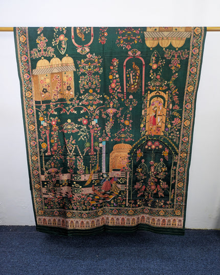 Exclusive Pure Indian Dola Kani Silk Shawl - Mughal Bagh