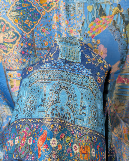 Luxury Pure Indian Dola Kani Silk Shawl (Ready To Wear)