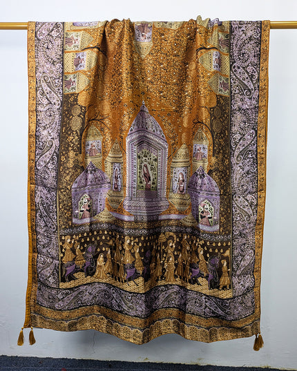Pure Indian Dola Kani Silk Shawl (Ready To Wear)
