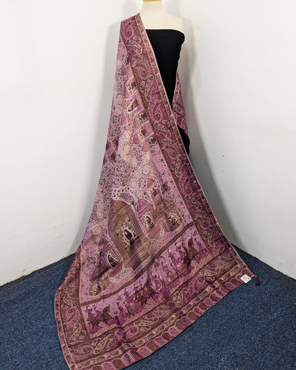 Pure Indian Dola Kani Silk Shawl (Ready To Wear)