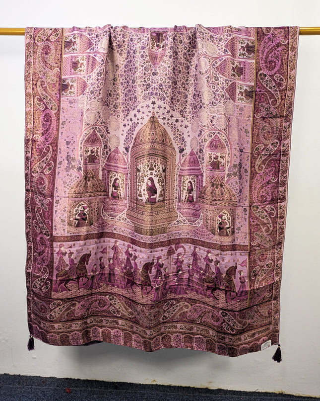 Pure Indian Dola Kani Silk Shawl (Ready To Wear)