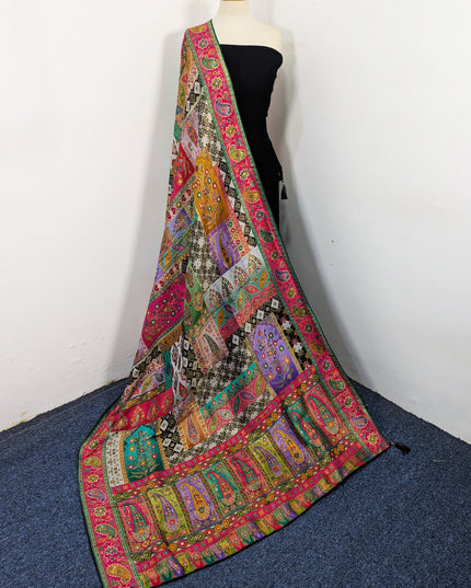 Premium Pure Indian Dola Kani Silk Shawl (Ready To Wear)