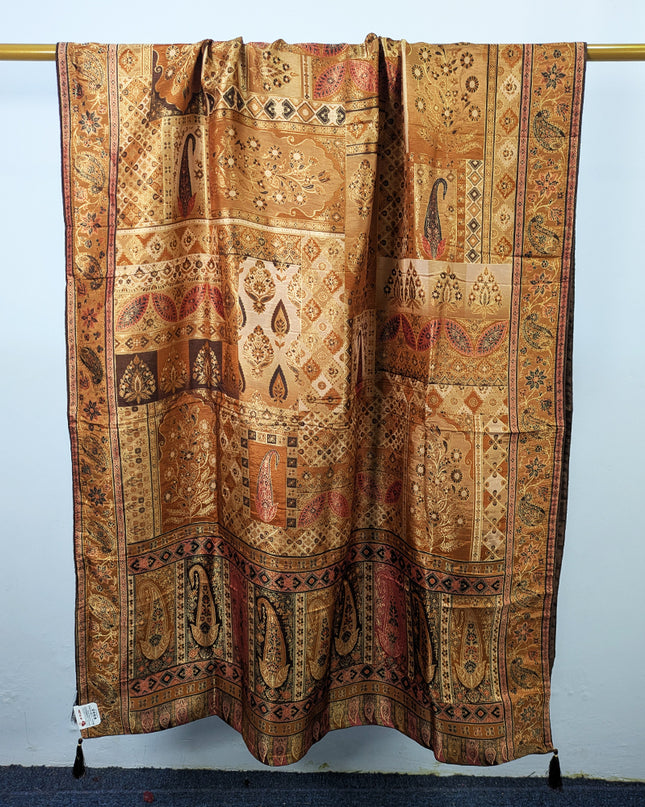 Premium Pure Indian Dola Kani Silk Shawl (Ready To Wear)