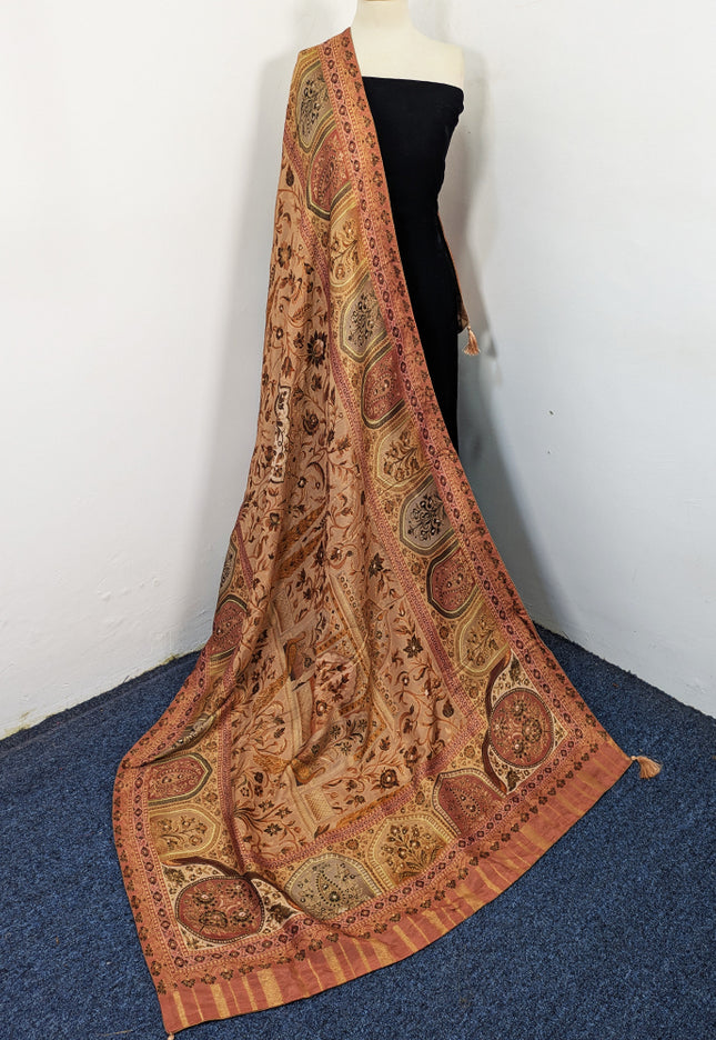 Exclusive Pure Indian Dola Kani Silk Shawl (Ready To Wear)