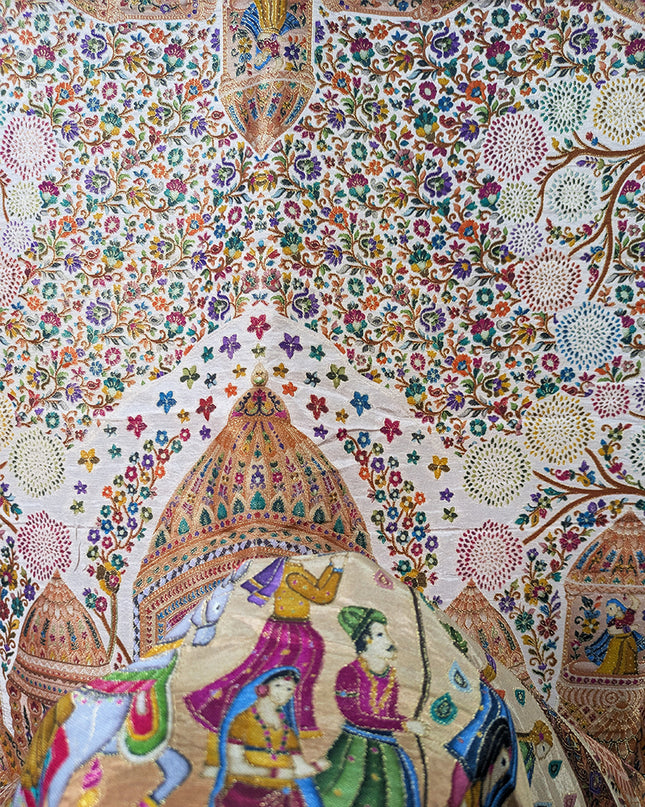 Pure Indian Dola Kani Silk Shawl (Ready To Wear)