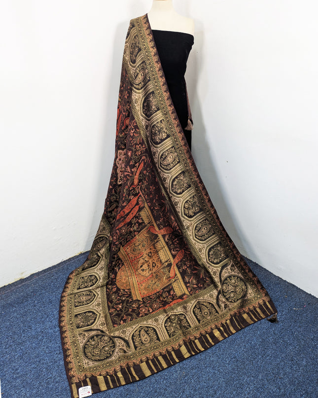 Exclusive Pure Indian Dola Kani Silk Shawl (Ready To Wear)