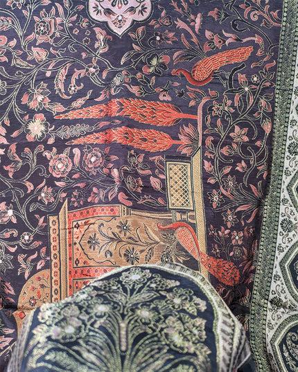 Exclusive Pure Indian Dola Kani Silk Shawl (Ready To Wear)