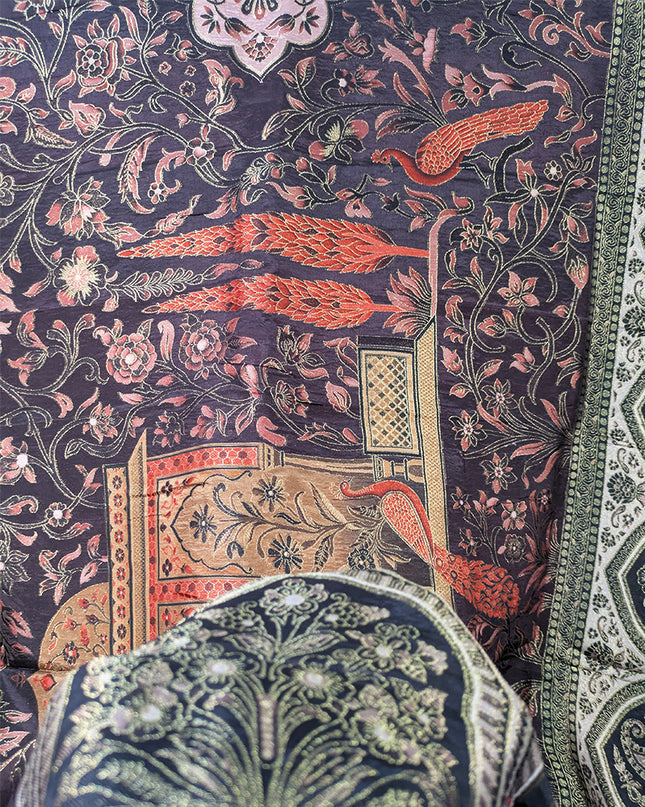Exclusive Pure Indian Dola Kani Silk Shawl (Ready To Wear)