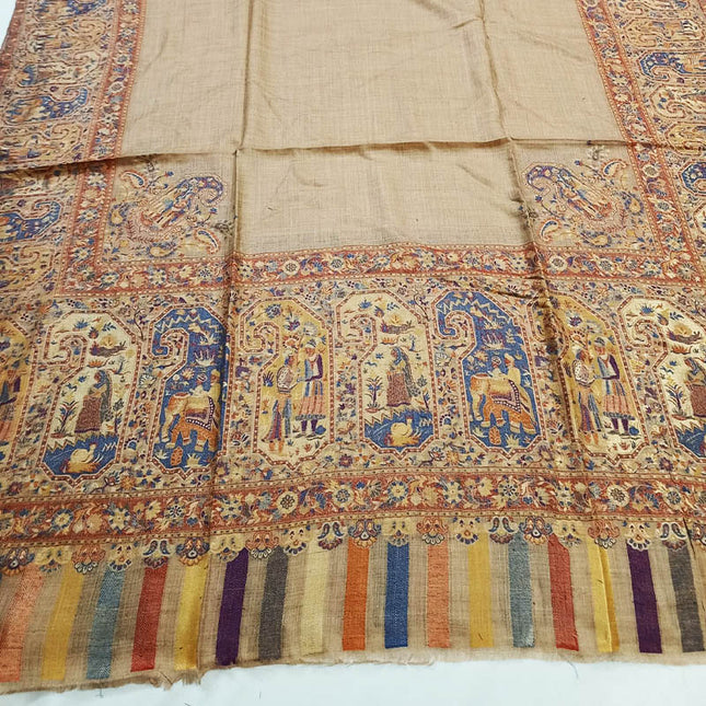 Fancy Wool with Moonlight + Kani Border Shawl (Ready To Wear)