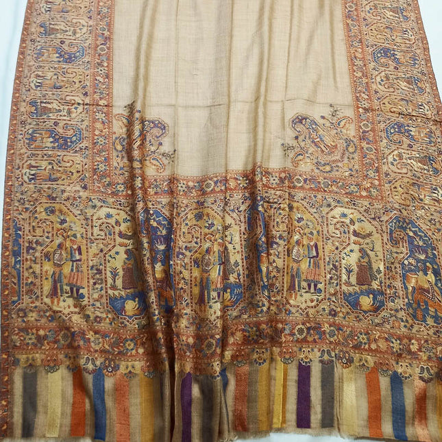 Fancy Wool with Moonlight + Kani Border Shawl (Ready To Wear)