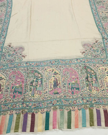 Luxury Wool with Moonlight + Kani Border Shawl