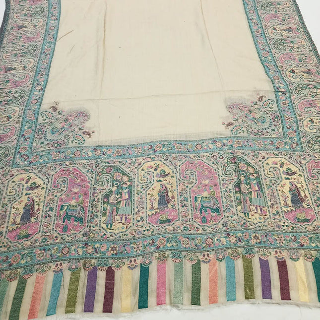 Luxury Wool with Moonlight + Kani Border Shawl