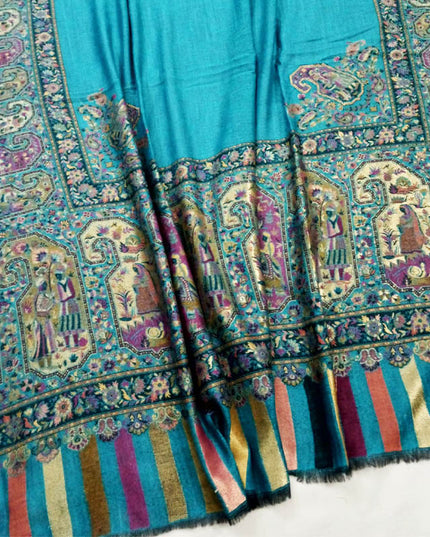 Premium Wool Moonlight + Kani Border Work Shawl