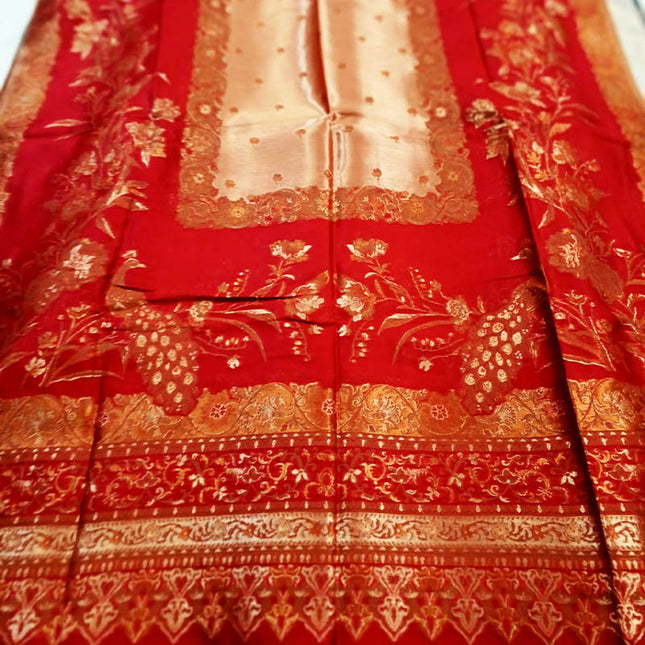 Exquisite Pure Indian Moon Light Kani Silk Shawl (Ready To Wear)