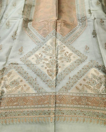 Pure Indian Moon Light Kani Silk Shawl (Ready To Wear)