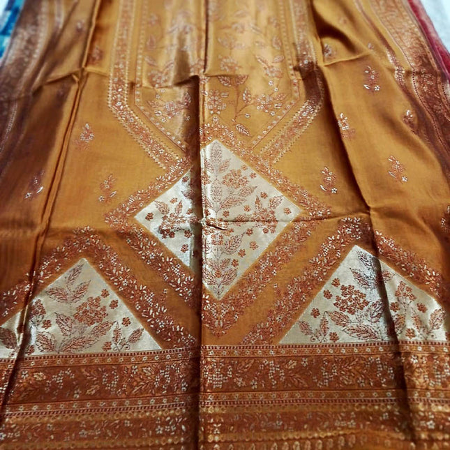 Premium Pure Indian Moon Light Kani Silk Shawl