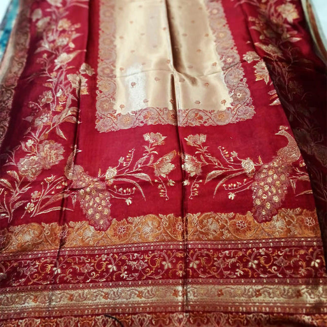 Fancy Pure Indian Moon Light Kani Silk Shawl