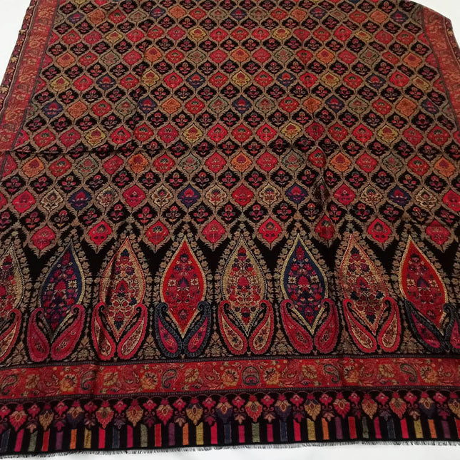 Fancy Pashmina with Kani Zari Work Shawl (Ready To Wear)