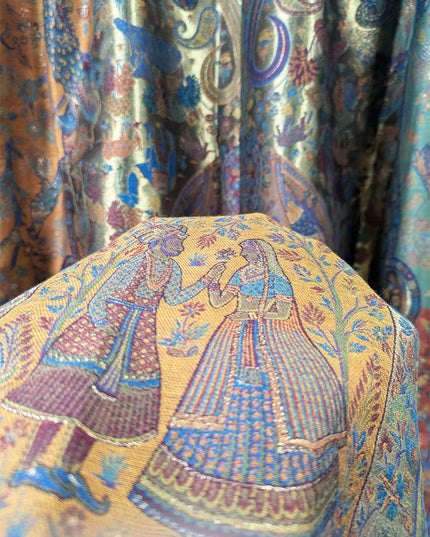 Exquisite Pure Indian Moonlight Kani Shawl (Ready To Wear)