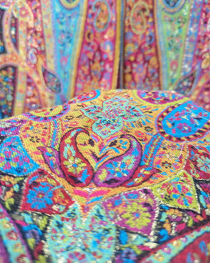 Pure Indian Kani Silk with Zari Work Stroller (Ready To Wear)