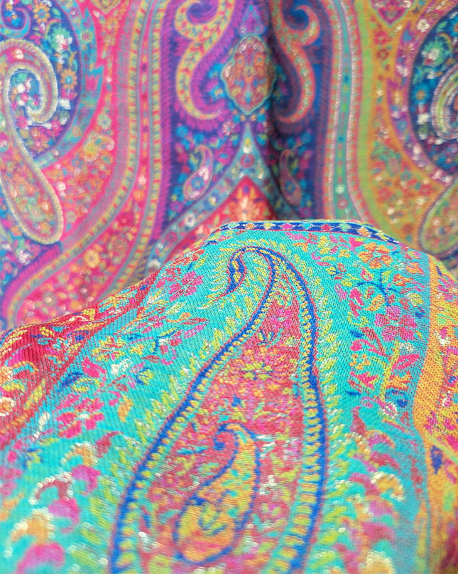 Exquisite Pure Indian Kani Silk with Zari Work Stroller